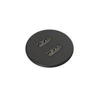 Axessline Micro - 2 USB-A laddare 10W, svart metall